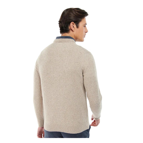 Barbour Pullover Maglia Uomo Essential Tisbury in lana Stone A24 - BARBOURMKN0844 - ST51 - L - Francavilla Moda